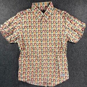 Ben Sherman Mens The Beatles Pop Art Portrait Print Button Up Shirt Large